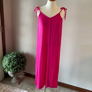 NWOT BOBEAU jersey summer dress / cover up / lounging dress. Size S. V Neckline